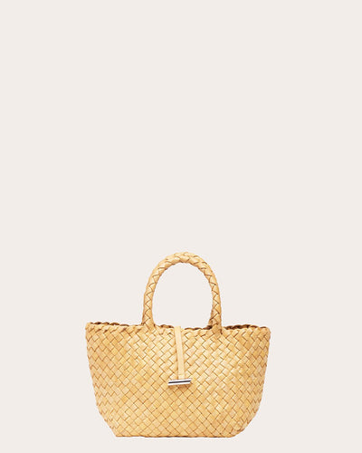 Mini Leather Basket Almond