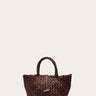 Mini Leather Basket Dark Brown - WONROB