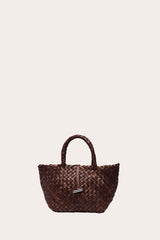 Mini Leather Basket Dark Brown - WONROB