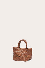 Mini Leather Basket Light Brown - WONROB