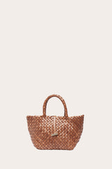 Mini Leather Basket Light Brown - WONROB