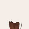 Penne Mini Bucket Dark Brown Suede - WONROB