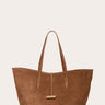 Penne Tote Chestnut Suede - WONROB