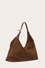 Pillow Shoulder Bag Suede Chestnut - WONROB