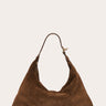 Pillow Shoulder Bag Suede Chestnut - WONROB