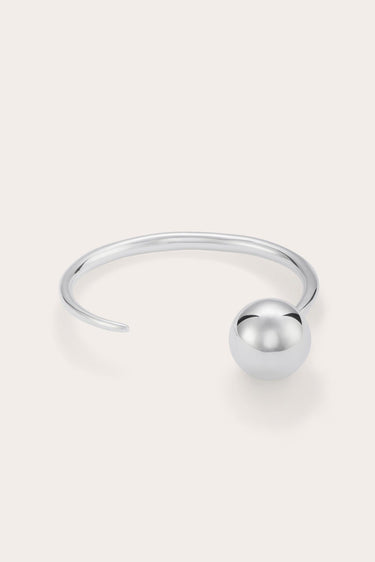 Point & Sphere Bangle Silver - WONROB