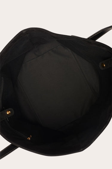 Sprout Tote Black Suede - WONROB