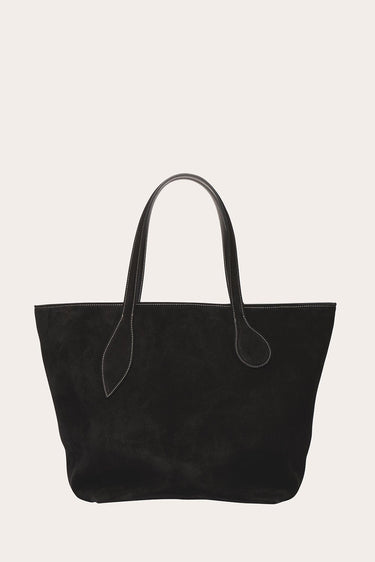 Sprout Tote Black Suede - WONROB