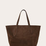 Sprout Tote Dark Brown Suede - WONROB