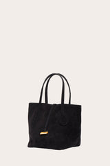 Sprout Tote Mini Black Suede - WONROB