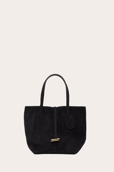 Sprout Tote Mini Black Suede - WONROB