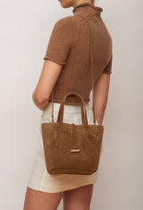 Sprout Tote Mini Chestnut Suede - WONROB