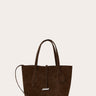 Sprout Tote Mini Dark Brown Suede - WONROB