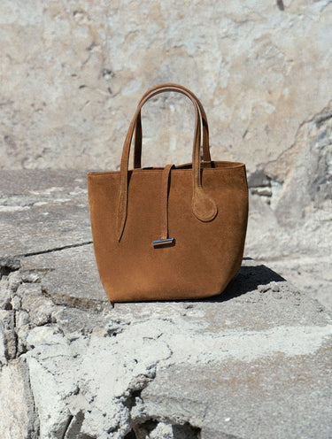 Sprout Tote Mini Rhum Suede - WONROB