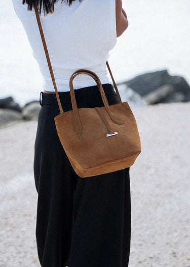 Sprout Tote Mini Rhum Suede - WONROB