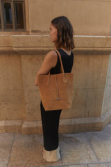 Tall Sprout Tote Rhum Suede - WONROB